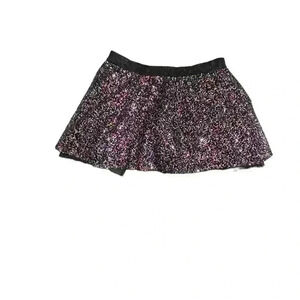 Justice Sequined Skirt sz 18 tulle lining black, pink,silver Party Formal k115